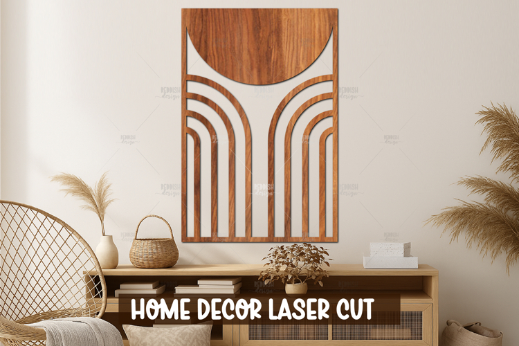 Mid Century Wall Art Laser Cut File for Home Decor