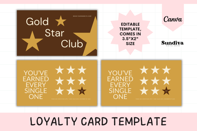 Editable Loyalty Card Template 12 | Customer Discount Stamp