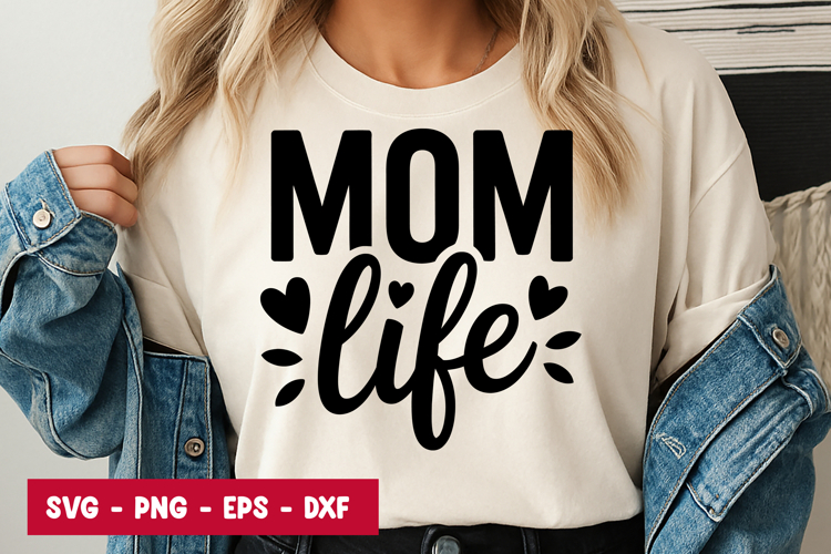 Mom Life Bold Typography SVG PNG