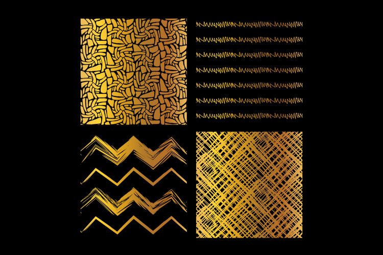 Gold Grunge Patterns 4 Abstract Designs example image 1