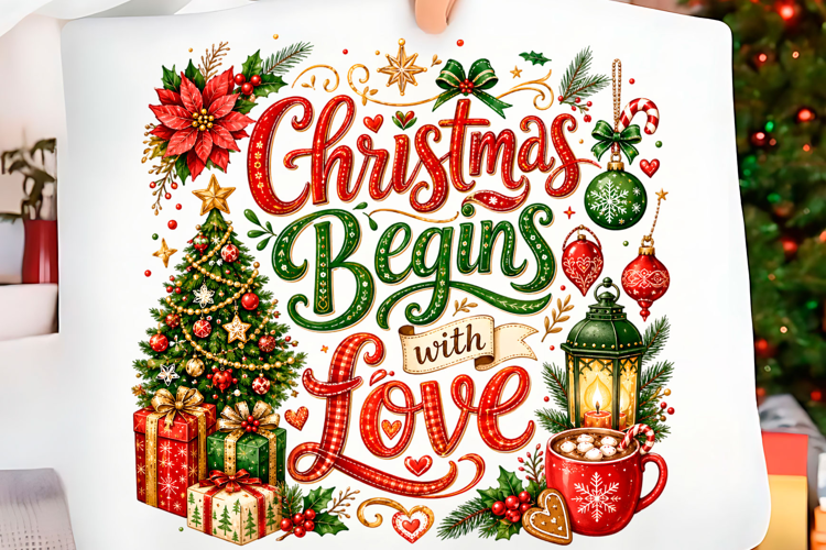 Christmas Begins with Love PNG