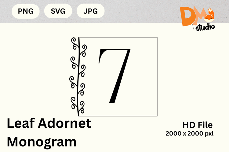 Leaf Monogram Svg Image 21
