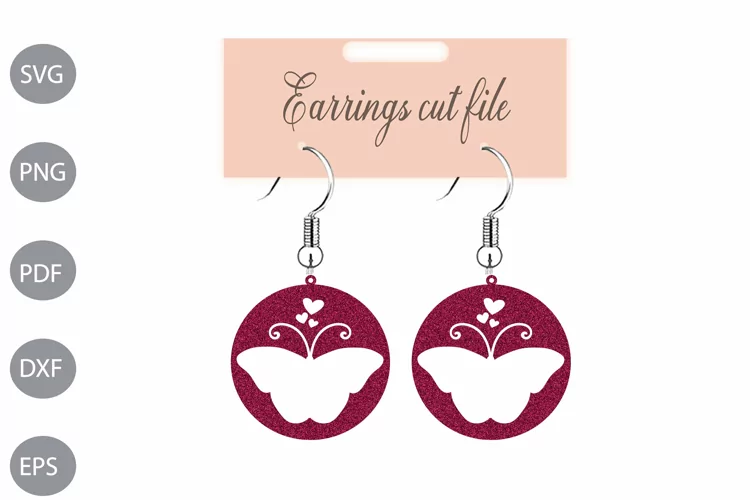 Earrings SVG Template Design