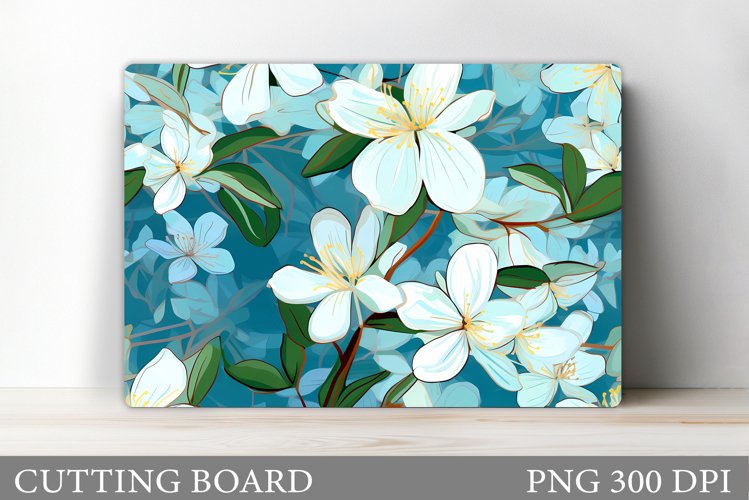 Flowers Cutting Board. Spring Flowers Cutting Board Design example image 1