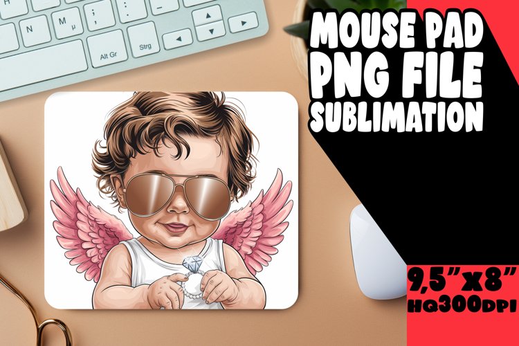 Timeless desk PAD Fun PNG, Cupid