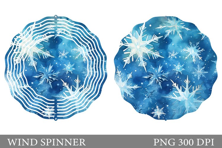 Snowflakes Wind Spinner. Winter Wind Spinner Sublimation
