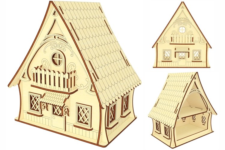 Fairy dollhouse - laser cut fies, SVG plan Fantasy dollhouse example image 1