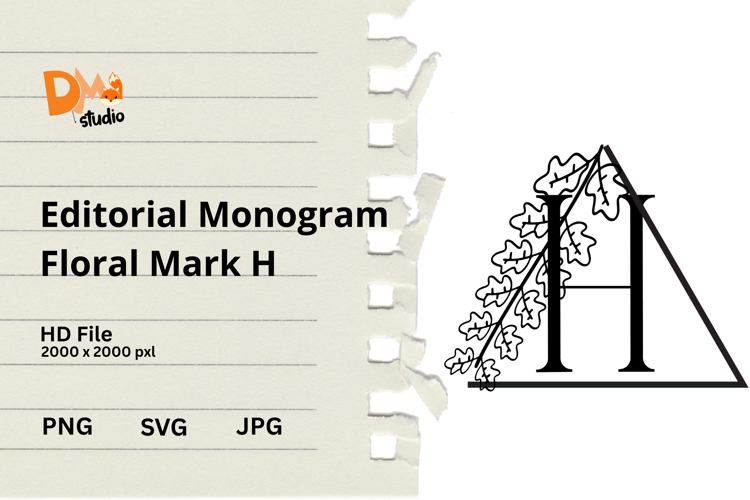 Editorial Monogram Floral Mark