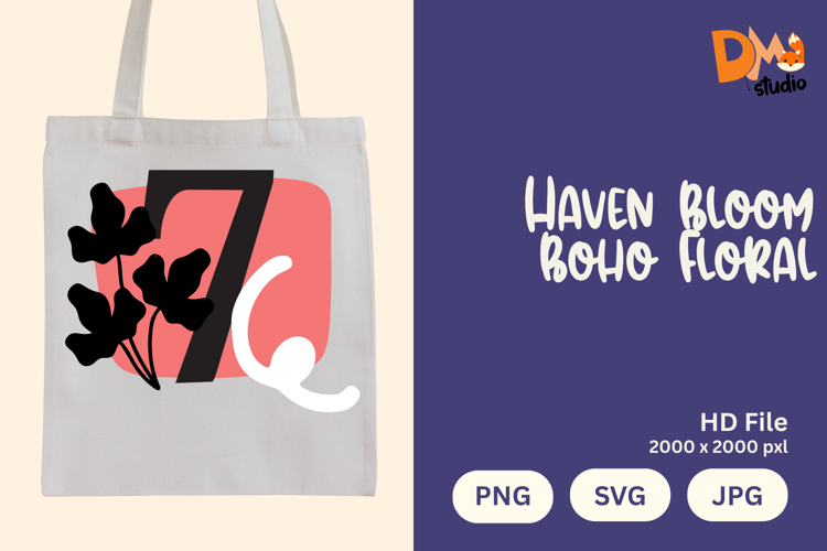 Haven Bloom Boho Floral Monogram