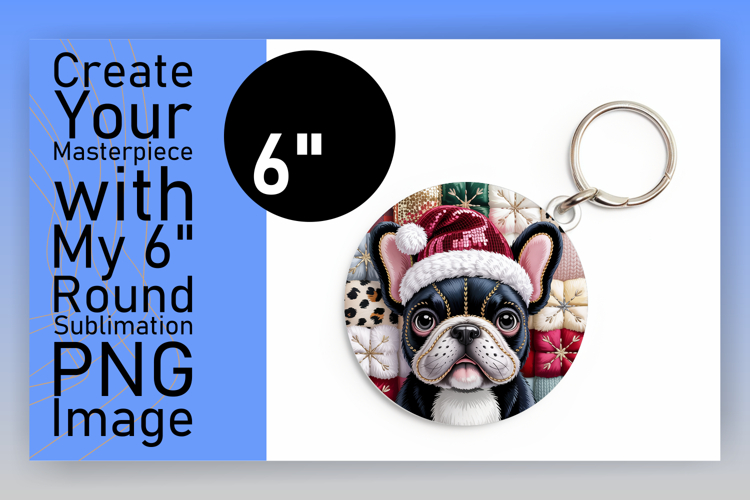 Chic Round Design Keychain PNG , Holiday Pets