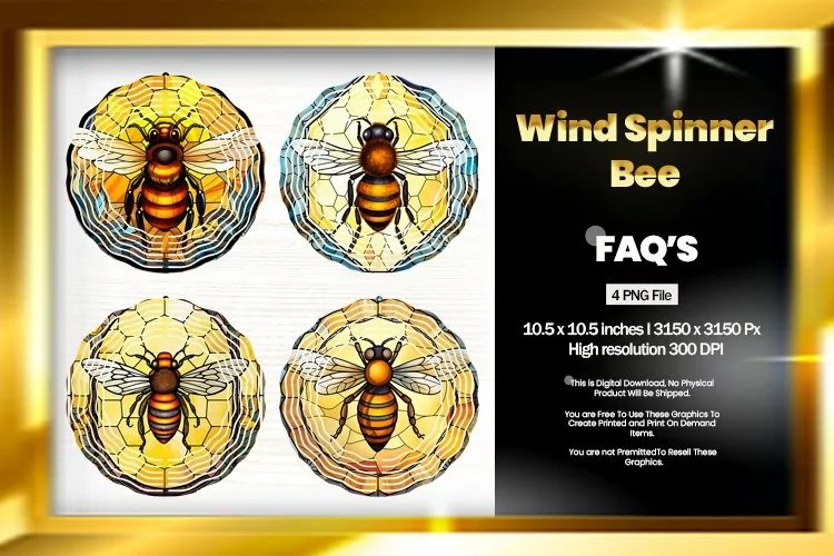 Bee Wind Spinner Sublimation - 04 Variations