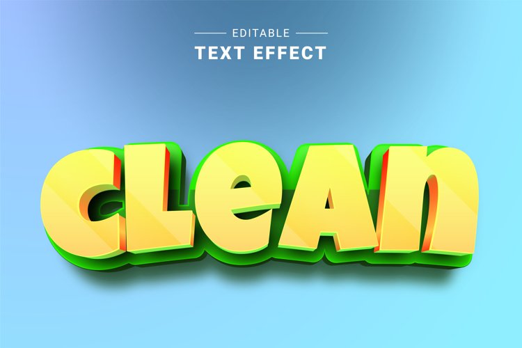 Editable Text Effect for Illustrator. Vector Graphic styles example image 1