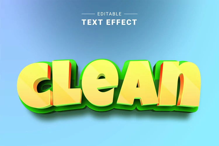 Editable Text Effect for Illustrator. Vector Graphic styles