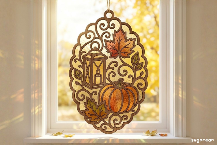 Fall Suncatcher Laser Cut | Window Decor | Glowforge