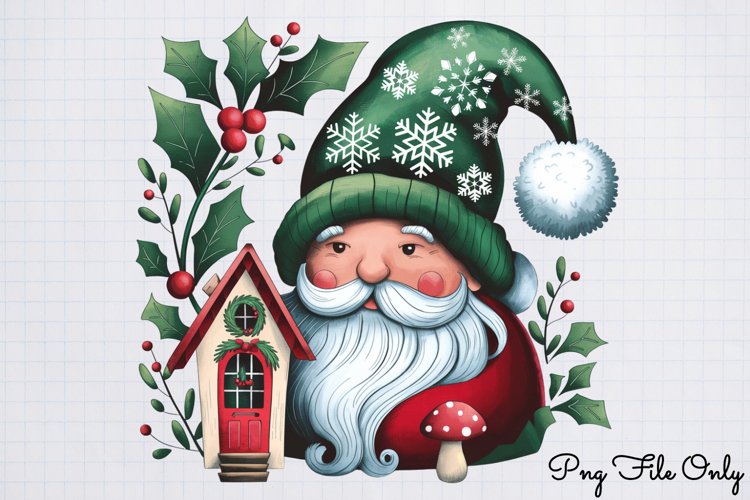 Christmas Gnome Houses Clipart