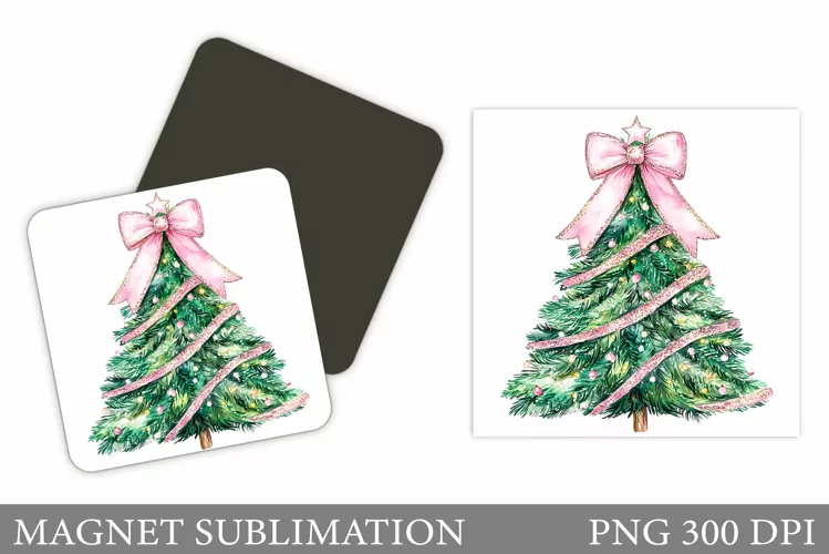 Christmas Tree Magnet Design. Christmas Magnet Sublimation