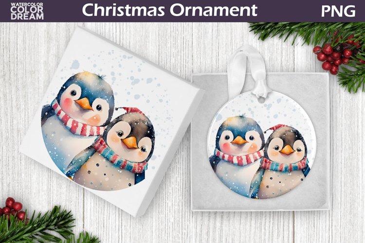 Penguin Christmas Ornament | Christmas Ornament Sublimation