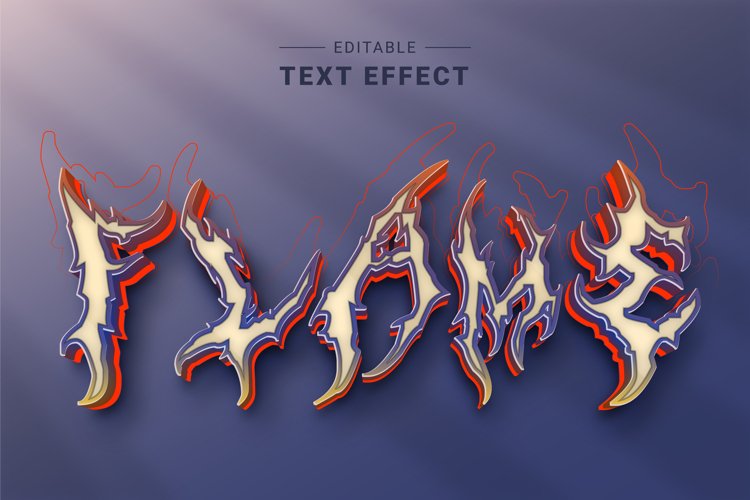 Editable Text Effect for Illustrator. Vector Graphic styles