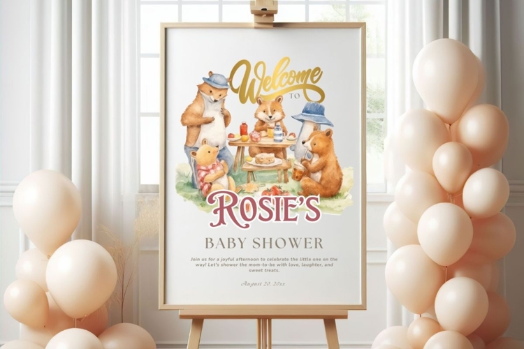 Baby Shower Welcome Sign Template 109