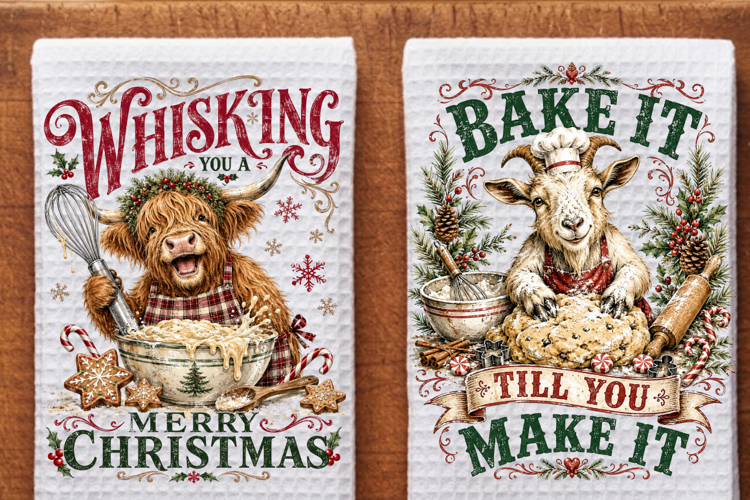 Funny Christmas Towel PNG,kitchen towel , funny christmas