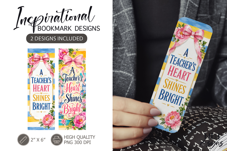 Colorful Teacher Floral Bookmarks teacher appreciation
