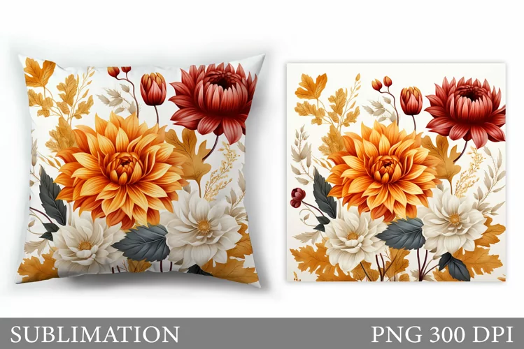 Flowers Sublimation. Flowers Pillow Sublimation
