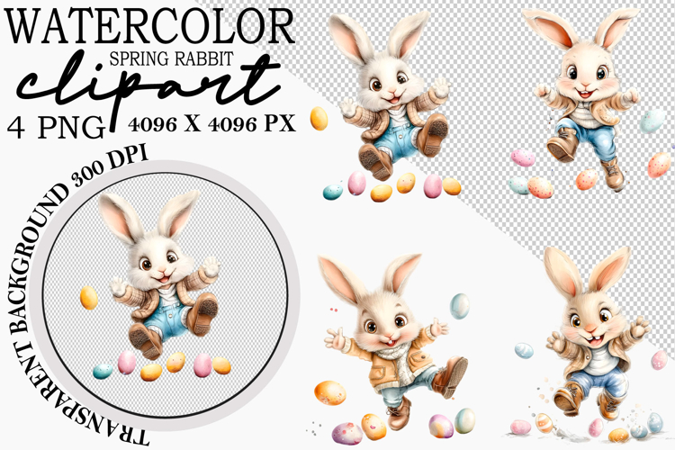 Cute Easter Bunny Clipart Image 17