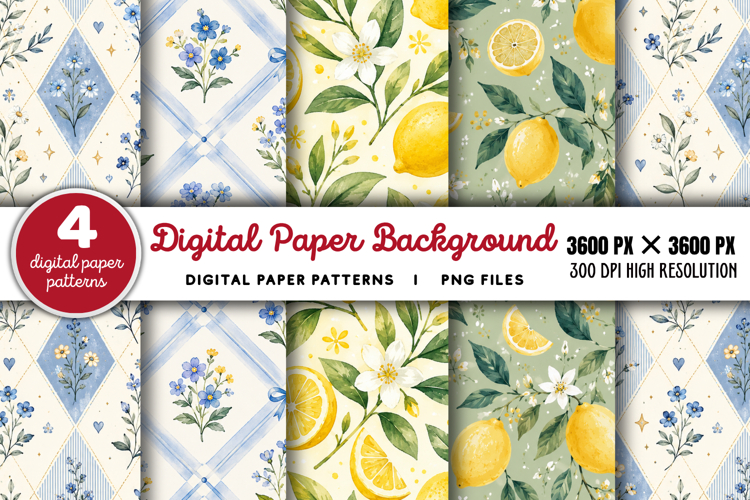 Digital Paper Background PNG