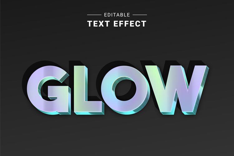 Editable Text Effect for Illustrator. Vector Graphic styles