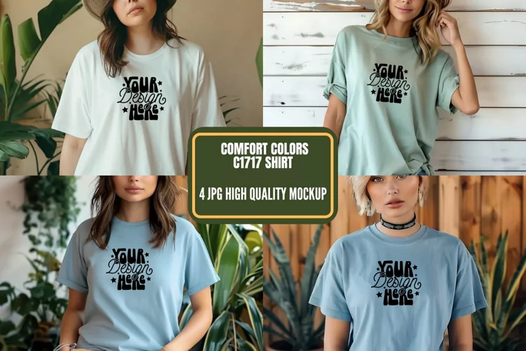Comfort Colors 1717 Mockups, Comfort Color Mockup