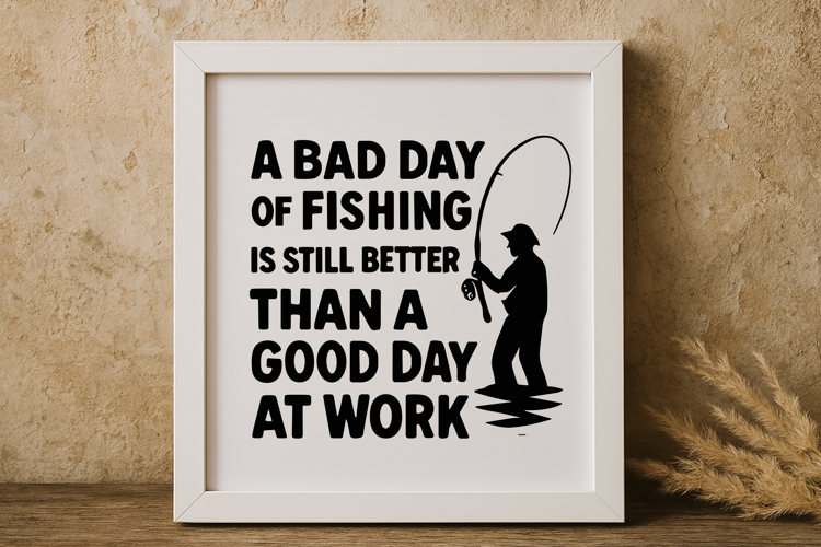 Silhouette Fishing Clipart Image 4