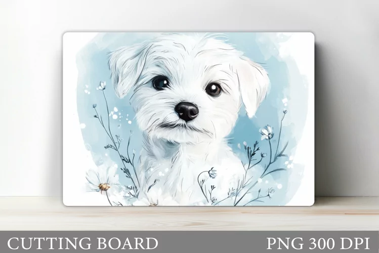 Cute Dog Cutting Board Design. Cute Dog Sublimation