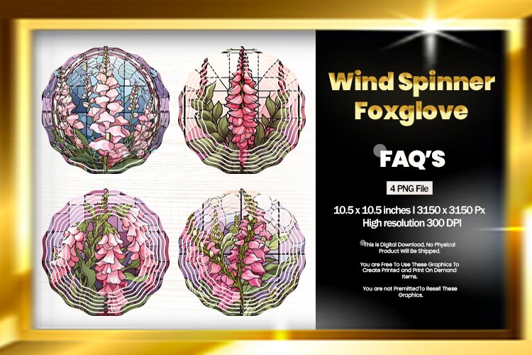 Foxglove Wind Spinner Sublimation - 04 Variations example image 1