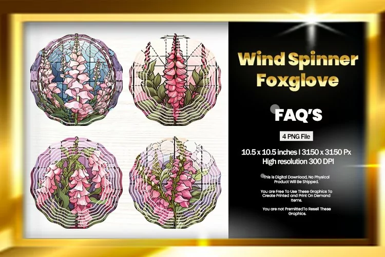 Foxglove Wind Spinner Sublimation - 04 Variations