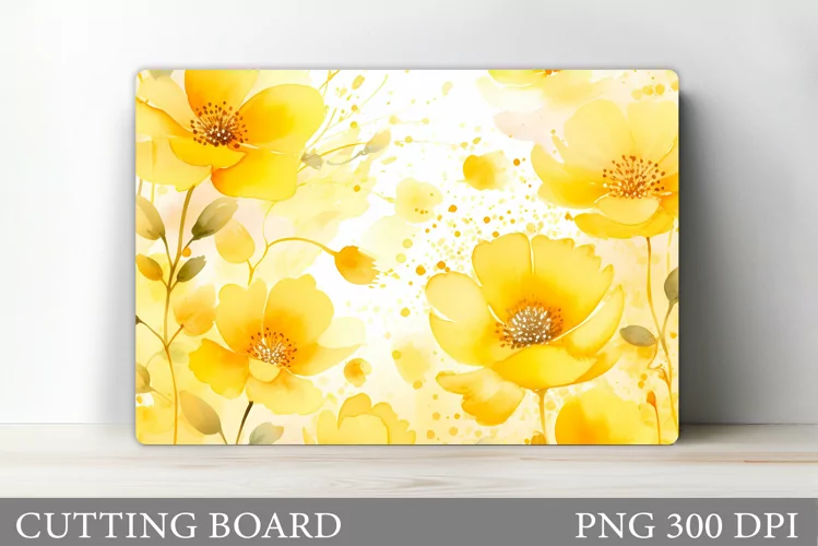 Flowers Cutting Board. Flowers Kitchen Cutting Board