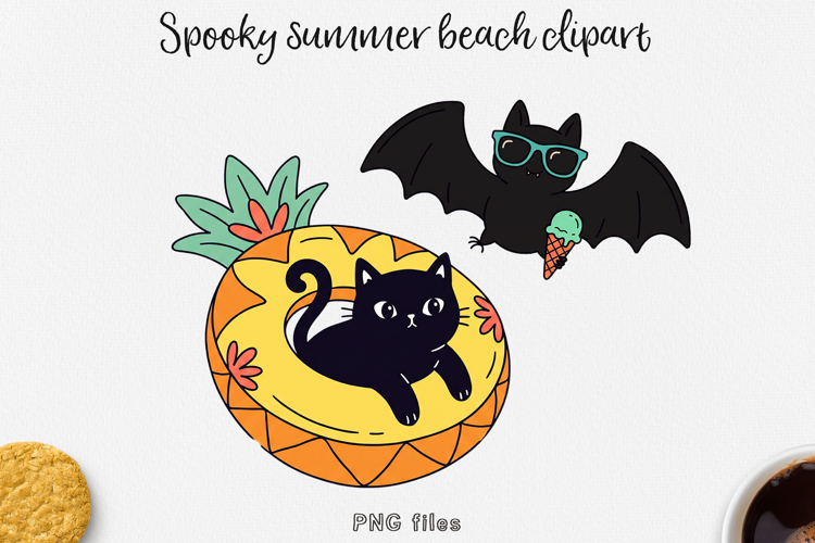 Summer Halloween Clipart Beach PNG Designs.