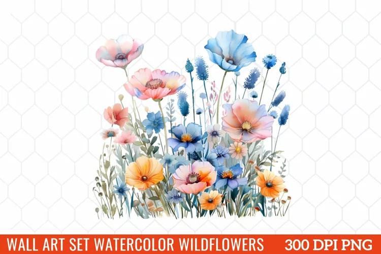 Watercolor Wildflowers Clipart