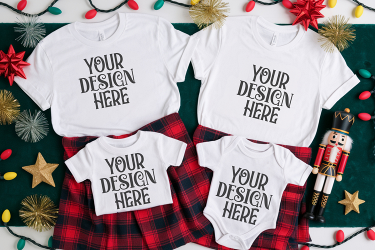 Christmas Family Matching Group T-Shirt Mockup