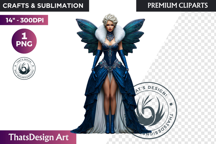 Fantasy Boreal Winter Girls Warrior & Ice Queen Clipart