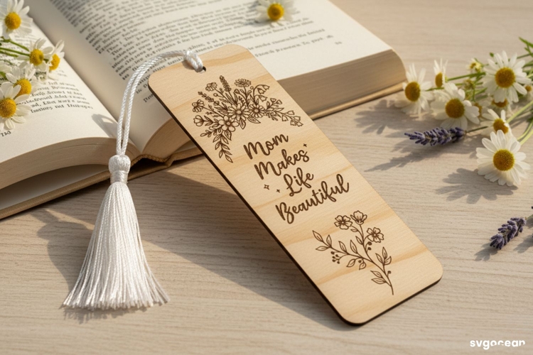Mothers Day Bookmark SVG | Gift for Mom | Laser Cut