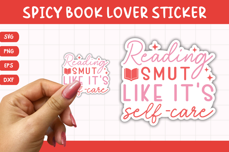 Printable Spicy Book Lover Sticker | Like It's Self Care example image 1