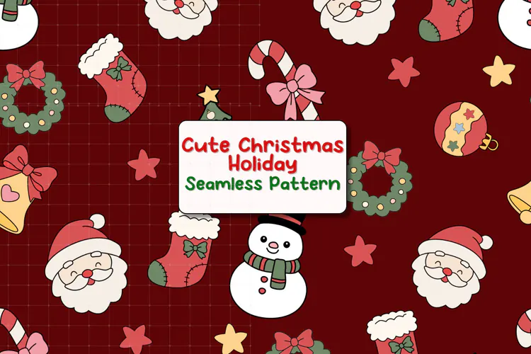 Santa Christmas pattern