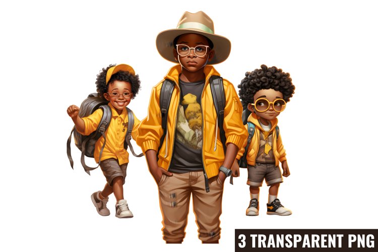 Back To School Black Boy, Black Boy Print On Demand