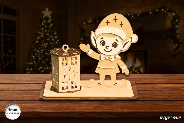 Christmas Elf Candle Holder Laser Cut | Glowforge | SVG