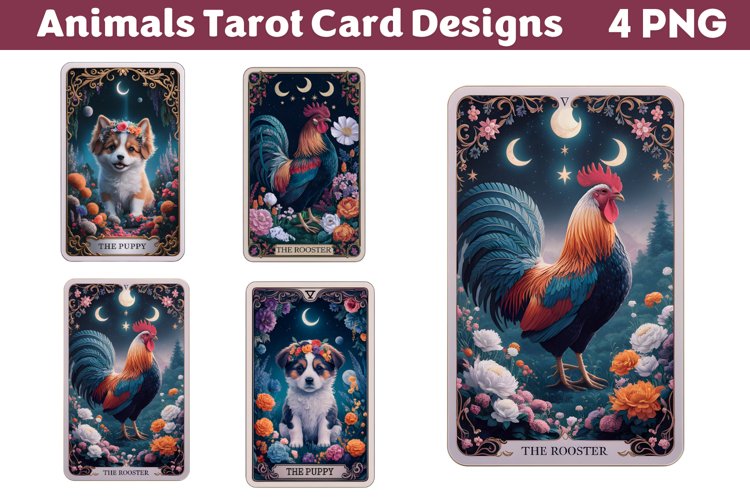 Animals Tarot Card Sublimation Clipart