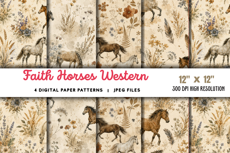 Faith Horses Western Junk Journal JPG