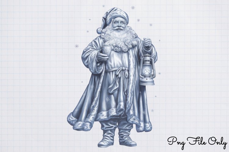 Silver Christmas Clipart Sublimation PNG