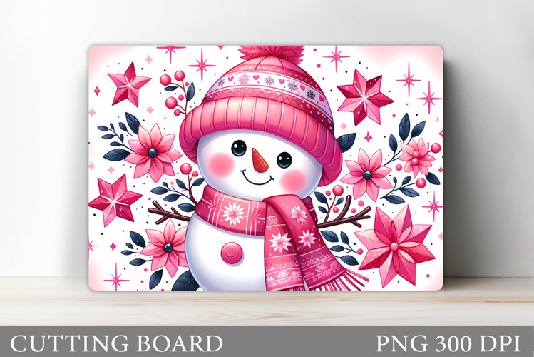Cute Snowman Cutting Board. Winter Cutting Board Sublimation