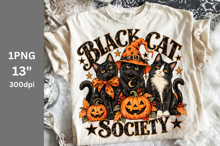 Halloween PNG, Black Cats PNG, Fall PNG,