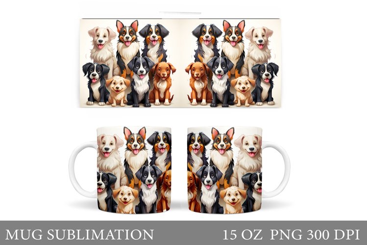 Funny Dog Mug Design. Cute Dog Mug Sublimation example image 1